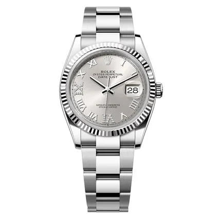 Rolex Datejust 36 Silver Watch With Premium Quality - J Hoze Mart