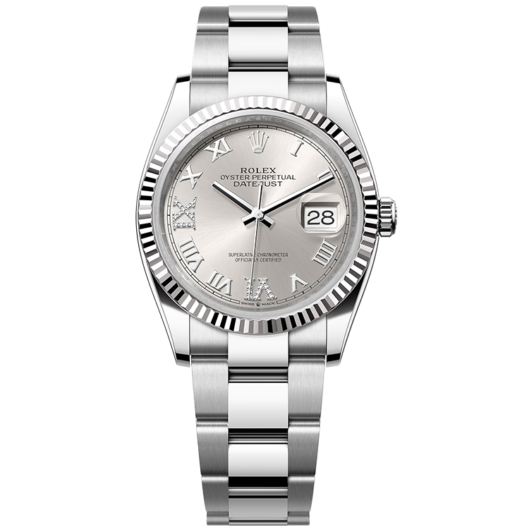 Rolex Datejust 36 Silver Watch With Premium Quality - J Hoze Mart