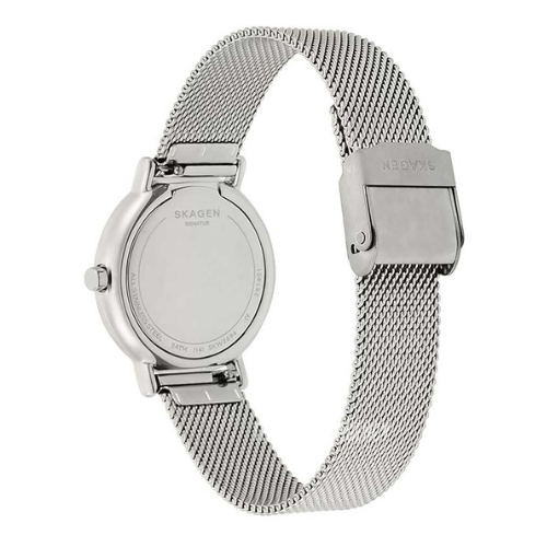 Skagen Signatur White Ladies Watch - Elegant Steel Mesh Design